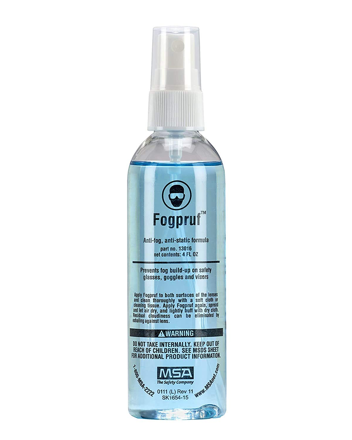 Amazon.com: MSA 13016 FogPruf Lens Cleaner - 4 Oz Spray Bottle